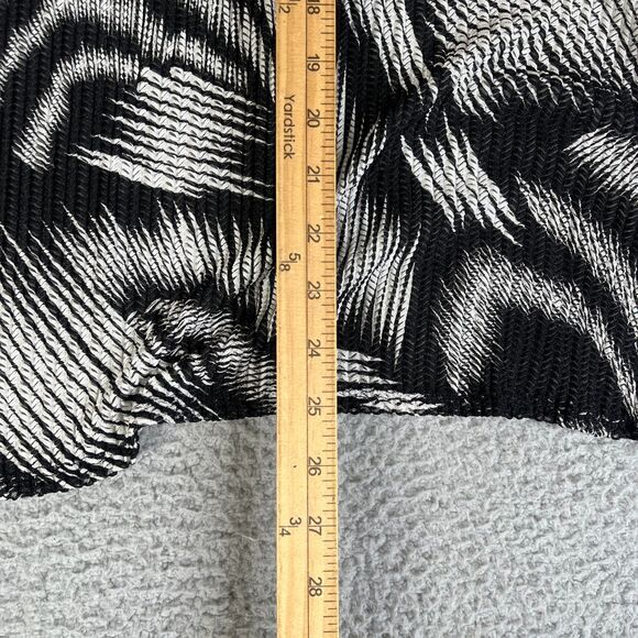 Chico's Travelers Cardigan Sweater Womens 0 White Black Small Open Front Coastal - Picture 6 of 8